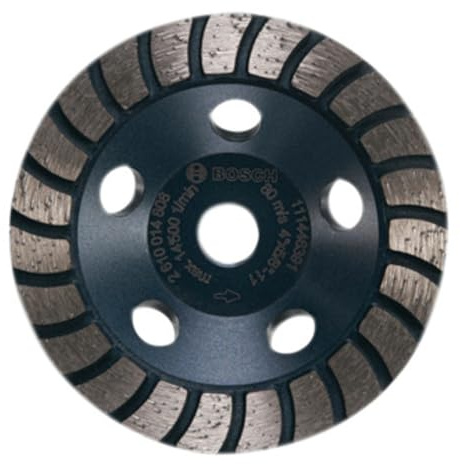 BOSCH DCTH0401 4 in. Turbo Hubbed Diamond Cup Wheel | Smooth Finish, Longer Life | Concrete, Masonry | Angle Grinders