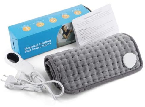Anluomafuy Coussin Chauffant, Coussin Chauffant Électrique avec ArrêT Automatique et 10 Niveaux de TempéRature, Couverture Chauffante pour Dos, Cou, Épaules, Abdomen avec Contrôleur, Lavable Machine