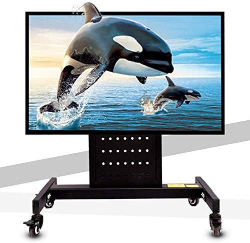 HYJYGM TV Stand Portable TV Stand Wheels Mobile TV Trolley Stand Mount for LCD Flat Screen Mobile Cart Bracket Floor Display Rack Conference Display Stand Chairman Car 42-85 Inch TV Table Stand