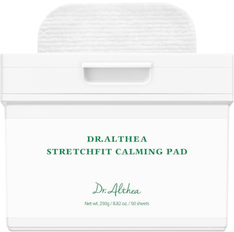 Dr.Althea StretchFit Beruhigungspad, 50 Stück, koreanische Hautpflege | Beruhigende Blattmaske mit Centella Asiatica Extrakt & CICA, Hydration & Barrier Care mit Panthenol