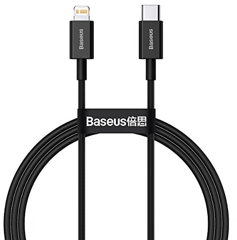 Cabo Baseus Catlys-A01 20 W 1 M USB Type C - Lightning Preto