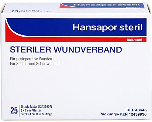 HANSAPOR steril Wundverband 6x7 cm 25 St