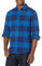 Amazon Essentials Herren Langarmhemd aus Flanell (in Übergröße erhältlich), Schwarz Blau Karomuster, M