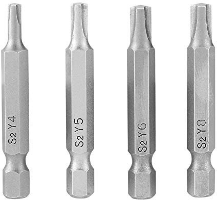 Akozon Y Typ Magnetischer Schraubendreher 1/4 Sechskantschaft 4Pcs Dreieckförmiger magnetischer Schraubendreher Schraubwerkzeug
