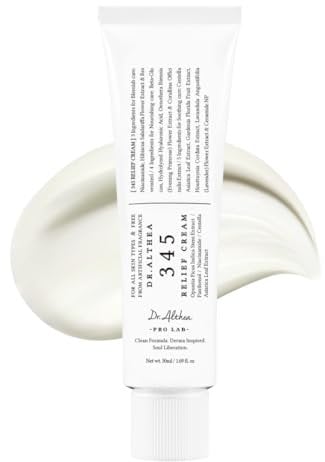 Dr.Althea 345 Relief Cream | Daily Face Moisturizer | Blemish Relief Care | Soothing Recovery & Moisture with Niacinamide, Panthenol | Korean Vegan Skin Care for All Skin Types | 1.7 Fl Oz (Pack of 1)