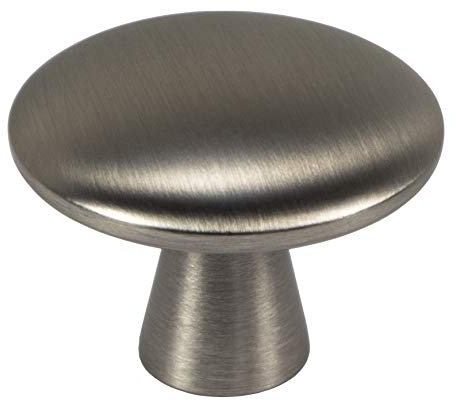 Gedotec Design Möbelknopf Metall Schrankknopf silber - Tara | Metall Türknopf rund | Schubladen-Knopf Ø 30 mm | Kommoden-Knopf Kleider-Schränke & Küche | 1 Stück - Möbel-Knauf Vintage mit Schrauben