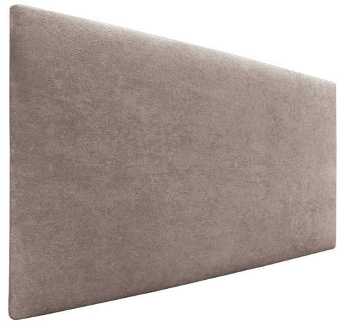 DHOME Cabecero de Polipiel o Tela AQUALINE Liso cabeceros Cabezal tapizado Cama Lujo (Tela Tierra, 110cm (Camas 80/90/105))