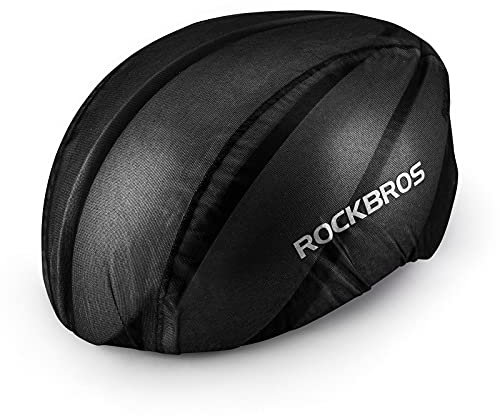 ROCKBROS Helmüberzug Helmet Cover Regenkappe für Fahrradhelm Wasserdicht Staubdicht Winddicht Universalgröße Schwarz/Weiß/Grün