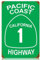 Lenrius Pacific Coast Highway California 1 Ca PCH Road Blechschild 30,5 x 20,3 cm