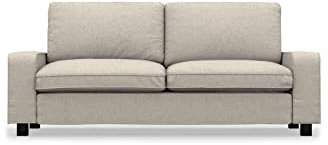 COMFORTLY 2-Sitzer Sofa Schonbezug Ersatz handgefertigt kompatibel mit KIVIK 2-Sitzer Couch (Cashmere Blends - Beige)