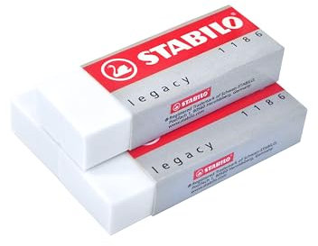 Radiergummi STABILO Legacy 1186, Weiß, 3 Stück
