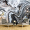 Vlies Fototapete Schwarze geometrische Marmorstruktur 3D Effekt Vlies Tapeten Wandtapete XXL Moderne Wanddeko Wohnzimmer Schlafzimmer Büro Flur 300 cm B x210 cm H