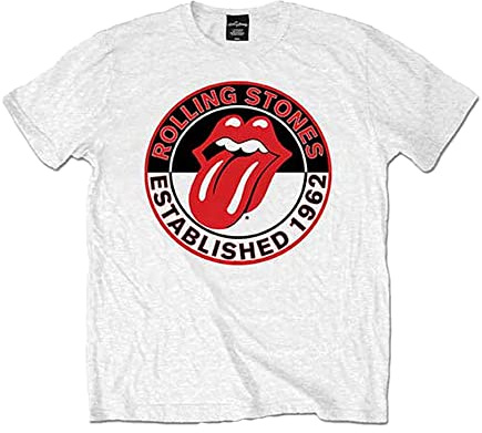 The Rolling Stones T Shirt White Est 1962 Tongue Band Logo Official Unisex White XXXXL