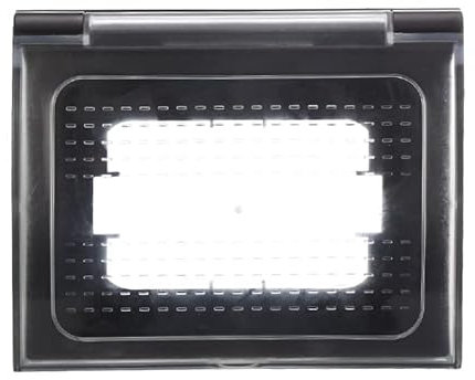 Placca Custodia IP44 Universale Compatibile Con Bticino Vimar Gewiss, 3 Moduli Per Scatola 503 (Nero)