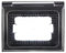 Placca Custodia IP44 Universale Compatibile Con Bticino Vimar Gewiss, 3 Moduli Per Scatola 503 (Nero)
