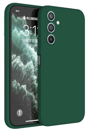 Topme Cover per Samsung Galaxy A54 5G (6.4 Inches) Custodia Case, Protezione Della Pelle Della Custodia in Silicone Tpu - Verde scuro