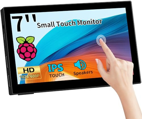 Touchscreen Monitor, Kenowa 7-Inch Raspberry Pi Screen resolution 1024X600 Small Monitor with HDMI for PC Computer Raspberry Pi 3, Pi 4 Windows