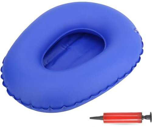 Cuscini d'Aria Gonfiabili Padella, PU Padella Gonfiabile con Pompa d'Aria Bonus, Bagno Portatile Vasino da Comodino Toilette Orinatoi Infermieristici per Pazienti Anziani o Costretti a Letto