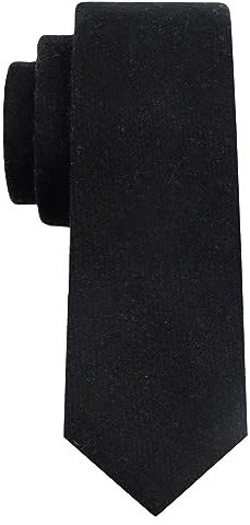 Mantieqingway Krawatten für Herren, Wolle & Baumwolle & Kaschmir Skinny Tie 2.36'' Herren Krawatten für Hochzeit Trauzeugen Geschenke Party Geschenke, A1-schwarz, length 57'' * width 2.36''