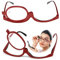 SEMINISMAR Make Up Schminkbrille mit klappbaren Brillenglas, Lesebrillen Damen Schminkbrille, Make up Brille,Schminkbrille Make up Brille Lesebrille Presbyopie,Makeup Lesebrille (Rot, 1.5, x)