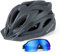 Odoland Set di Casco e Occhiali da Ciclismo Anti UV Mountain Bike e Casco MTB Con Occhiali Soliel per Ciclismo uomini Donne adulti