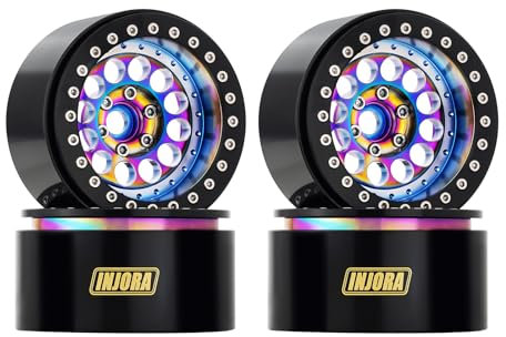 INJORA 2.2 Beadlock Rad Felge Super Heavy Brass & Aluminum Deep Dish 224g für 1/10 RC Crawler Upgrade