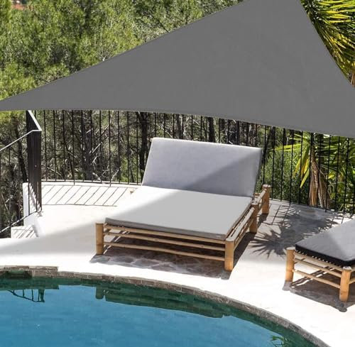 Voile D'ombrage Imperméable Triangulaire Toile Ombrage UV Protection pour Patio Être Applicable Jardins, Balcon et Pergola,3.6x3.6x3.6m