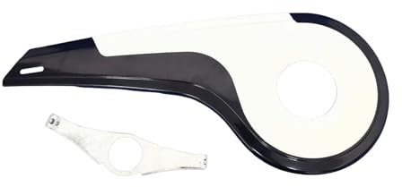 Ronyme Kettenschutz Fahrrad Kettenschutzabdeckung Kettengehäuse Fahrradkurbelgarniturschutz, Fahrradzubehör für Mountainbikes Radfahren-groß 36,5 x 17,7 cm,Schwarz und weiß