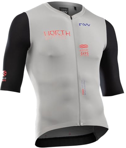 Northwave Extreme Evo Fahrrad Trikot kurz Light grau 2025: Größe: L (50)