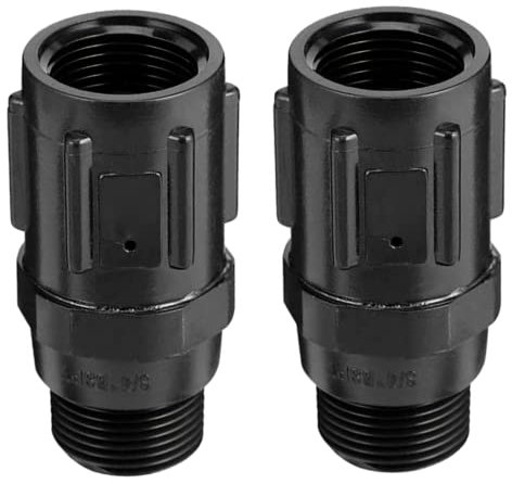 2pcs Réducteur de pression d'irrigation, kit d'irrigation 15 PSI Garden Systèmes d'irrigation 3/4 pouces Régulateurs de pression d'égouttement facile Réducteur de pression du système d'irrigation