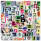 YONEEKSS 100Pcs Doodle Letter Stickers, DIY Alphabet Scrapbook Stickers Self Adhesive Multi Colour Decoration Stickers Set for Sign, Mailboxes, Travel Case, Laptop, Planners, Calendars, Scrapbook