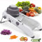 MBOGIZDN Slicer Professionnel Mandoline Slicer en Acier Inoxydable, Couteau Manuel Multifonctionnel gratterie de légumes Julienne Slicer Fruit Gaufre Cuisine Coupeur d'oignon