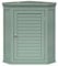 Elegant Home Fashions Glancy Eck Wandschrank abnehmbar Salbeigrün Lamellentür