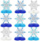 9 Stück Schneeflocken Deko Bienenwaben, Winter Tischdeko, Weihnachten Deko Set, Winterdeko 3D für Schneeflocken Deko, Weihnachten Tischdekoration (Schneeflocken)