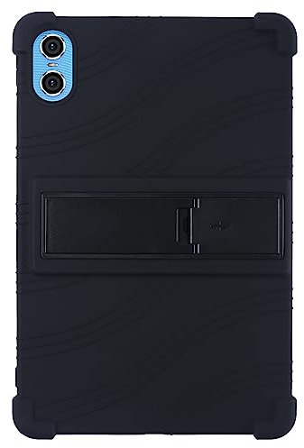 MQVQAUBST Étui for Tablette Teclast P85T 8 Pouces 2023, Coque en Silicone Souple, Antichoc et réglable avec Support(Black)