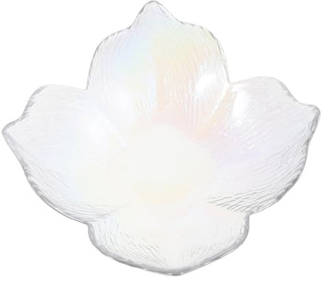 Mipcase Vintage Glass Bowl Decorative Salad Bowl for Party Floral Design for Breakfast and Desserts