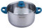 Fackelmann Kochtopf Essential Ø 24 cm aus Edelstahl – Modernes Design, ergonomische Softtouch-Griffe, für alle Herdarten geeignet, Blau