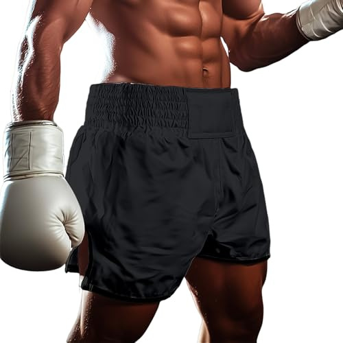 HGWOPGASD Personalisierte Boxshorts mit Logo Text für Erwachsene Junior Kickboxen Kampfshorts