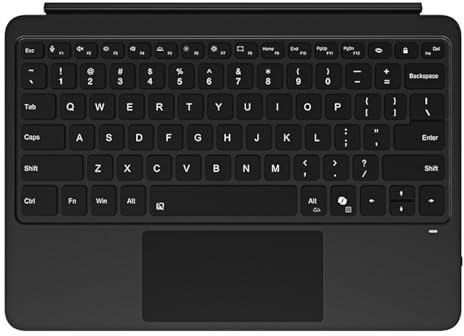 Keyboard for Surface Pro 12, Portable Magnetic Rainbow Backlit BT Keyboard, Switchable Between Tablets and Laptops for Surface Pro 12 (Black)