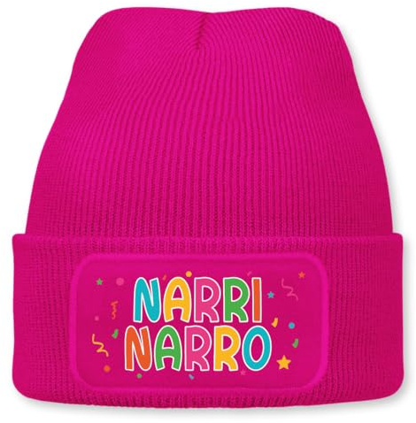 Prozente Momente Narri Narro – lustige Wintermütze | Beanie für Damen & Herren, warm, elastisch & Unisex, Strickmütze mit Patch & Druck, perfekt für Après-Ski, Weihnachtsmarkt & Fasching, Karneval