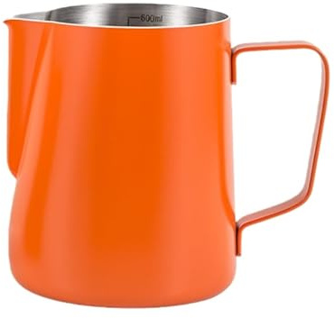 JADAYA - Jarra espumante para leche (600 ml, para capuchino y latté), color naranja