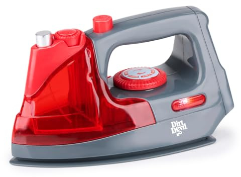 Dirt Devil Kids Spielzeug-Bügeleisen mit Licht und Sound – Spielzeug-Bügeleisen mit Sprühfunktion und abnehmbarem Wassertank – Haushaltsspielzeug 3+