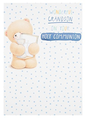 Hallmark Forever Friends, Glückwunschkarte zur Erstkommunion Grandson, mittelgroß