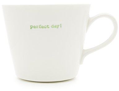 Keith Brymer Jones - Word Range - Ceramic Large Bucket Mug - Perfect Day! - 350ml
