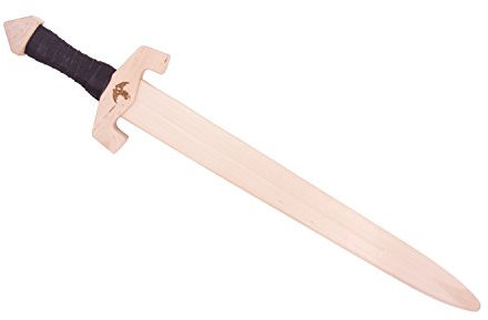 Ritterschwert Beowulf aus Holz für Kinder, ca. 60 cm lang - Spielzeug Schwert für kleine Ritter (Natur)