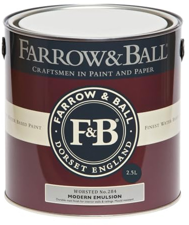 Farrow & Ball MODERN EMULSION 284 WORSTED 2.5L*MIXED TO ORDER-NON RETURNABLE