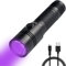 TATTU U1 Torcia UV 395nm Luce Nera Ricaricabile 5W Lampada a LED Ultravioletta con cavo di ricarica Micro USB