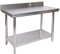Wiltec Tavolo da Lavoro in Acciaio Inox 120 x 60 x 85 cm con alzatina e ripiano Inferiore