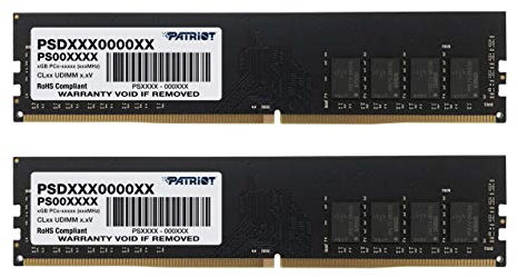 Patriot Memory Série Signature Kit de mémoire DDR4 2666 MHz PC4-21300 16Go (2x8Go) C19 - PSD416G2666K