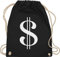 Turnbeutel Rucksack - Karneval & Fasching - Taschen - Dollar Zeichen Money I Räuber I Dieb I Panzerknacker I Geld I Bankräuber - Unisize - Schwarz - sack mit dollarzeichen karnevalsbeutel